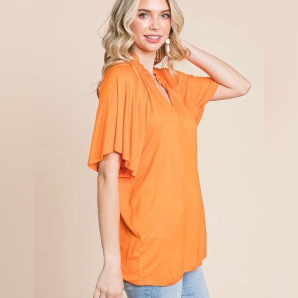 Culture Code Peasant Flare Sleeve Top New Plus Size - Picture 4 of 8